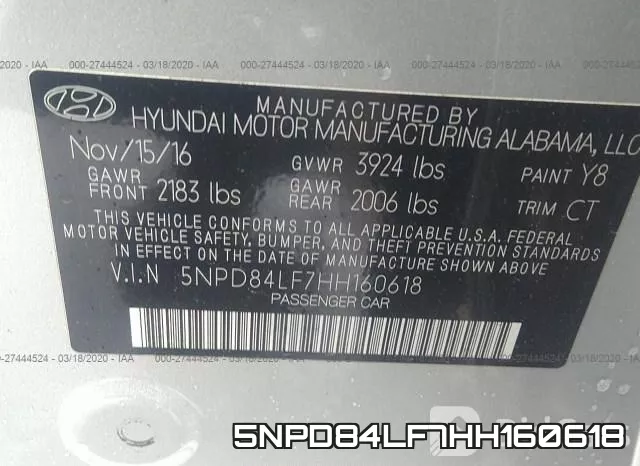 5NPD84LF7HH160618 фото 10