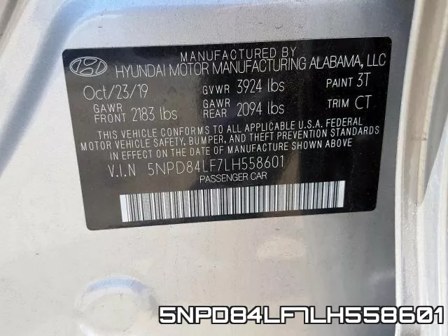5NPD84LF7LH558601 фото 2