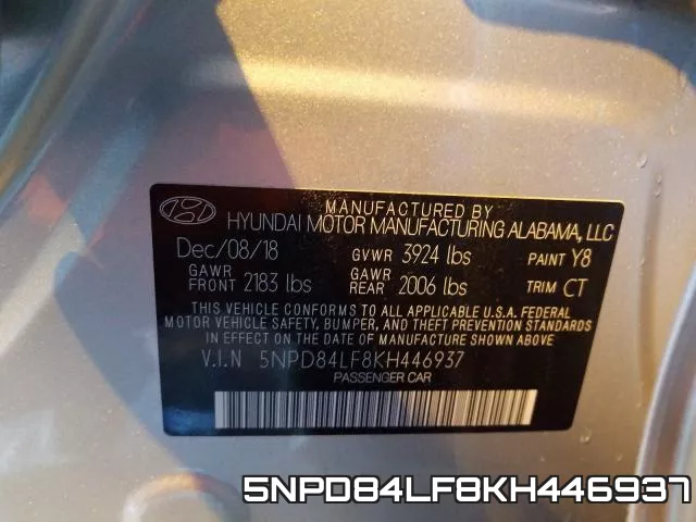 5NPD84LF8KH446937 фото 2
