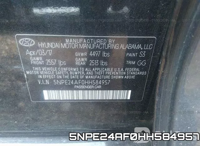 5NPE24AF0HH584957 фото 10