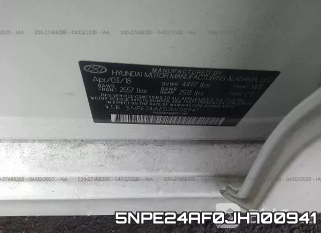 5NPE24AF0JH700941 фото 10
