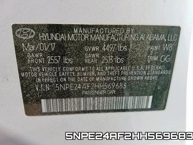 5NPE24AF2HH569683 фото 2