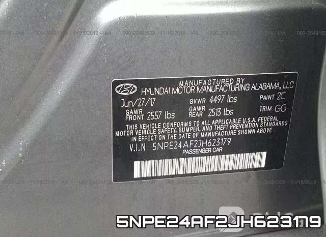 5NPE24AF2JH623179 фото 10