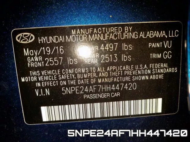 5NPE24AF7HH447420 фото 2