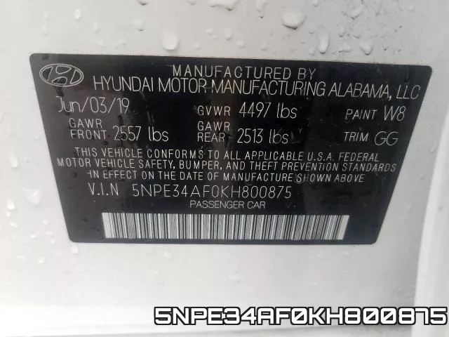 5NPE34AF0KH800875 фото 2