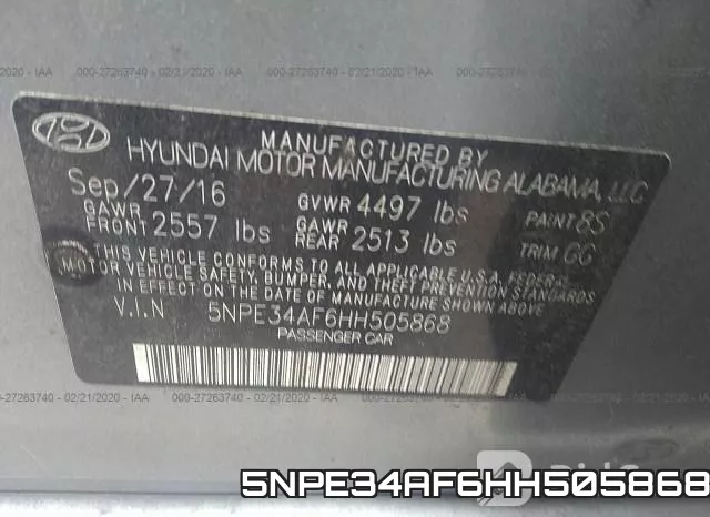 5NPE34AF6HH505868 фото 10