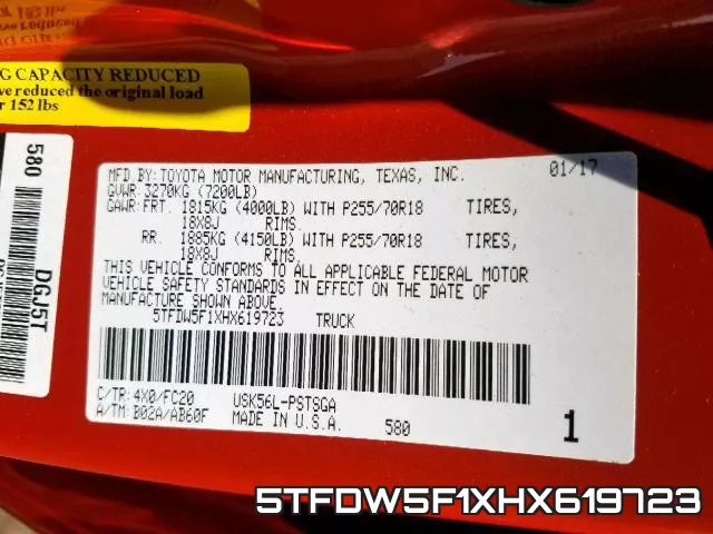 5TFDW5F1XHX619723 фото 2