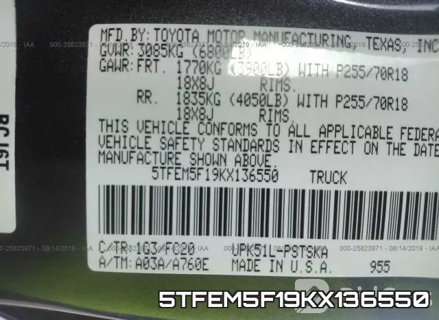 5TFEM5F19KX136550 фото 10