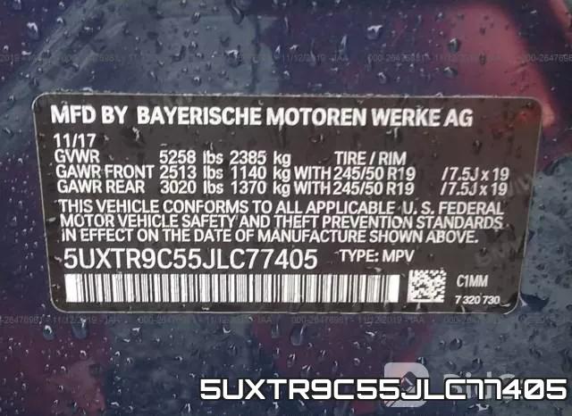 5UXTR9C55JLC77405 фото 10