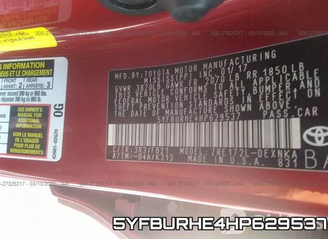 5YFBURHE4HP629537 фото 10