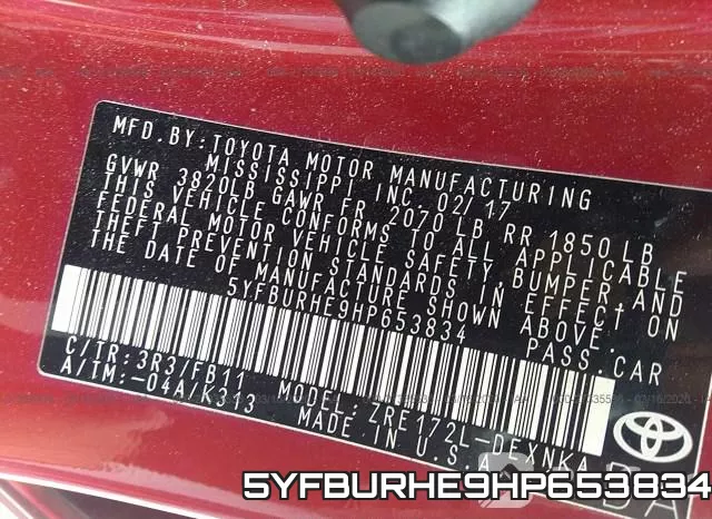 5YFBURHE9HP653834 фото 10
