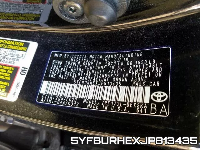5YFBURHEXJP813435 фото 2