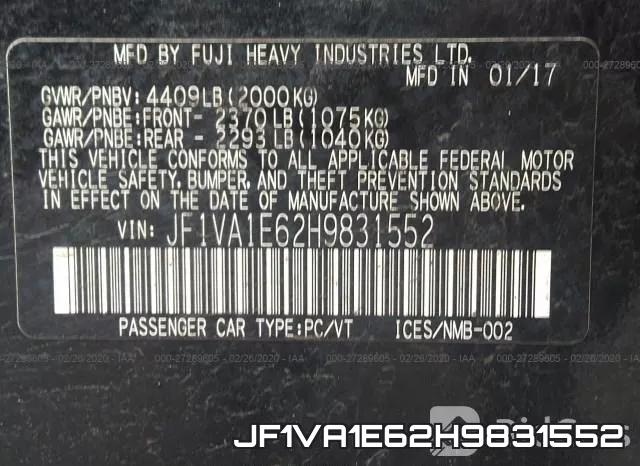 JF1VA1E62H9831552 фото 10