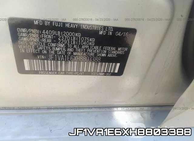 JF1VA1E6XH8803388 фото 10