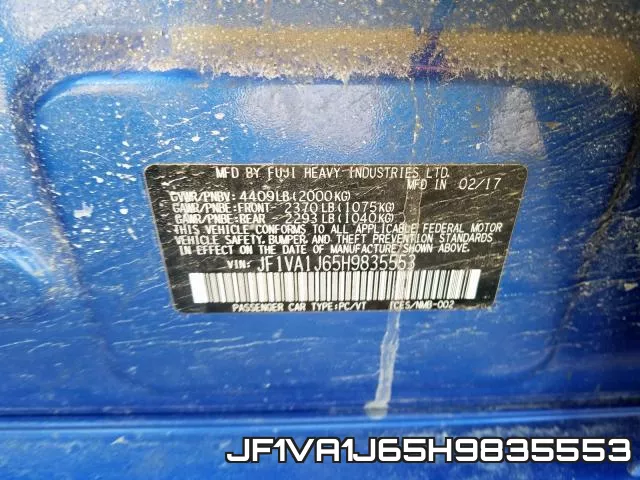 JF1VA1J65H9835553 фото 2