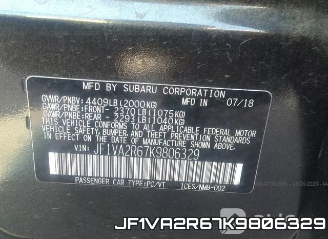 JF1VA2R67K9806329 фото 10