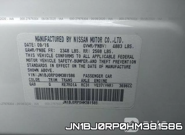 JN1BJ0RP0HM381586 фото 10