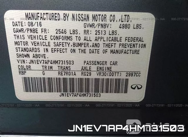 JN1EV7AP4HM731503 фото 10