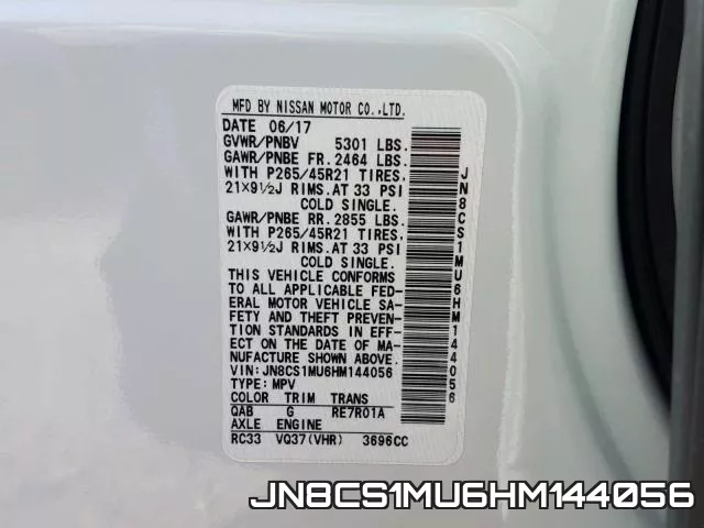JN8CS1MU6HM144056 фото 2