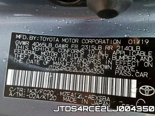 JTDS4RCE2LJ004350 фото 2