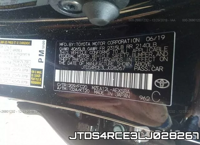 JTDS4RCE3LJ028267 фото 10