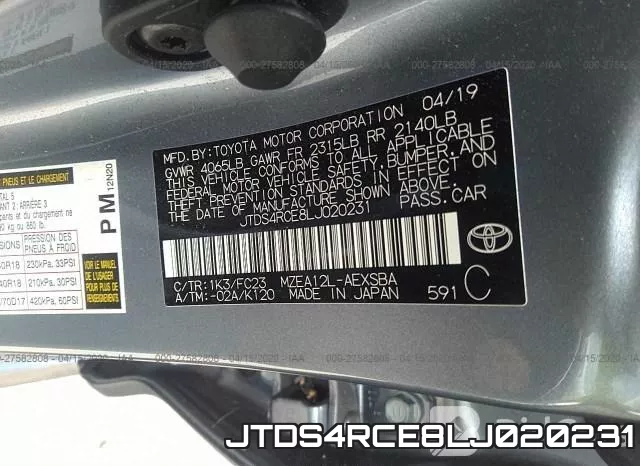 JTDS4RCE8LJ020231 фото 10