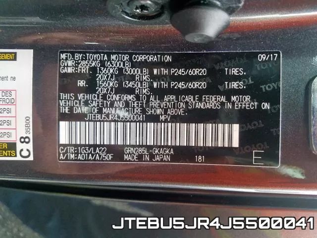JTEBU5JR4J5500041 фото 2