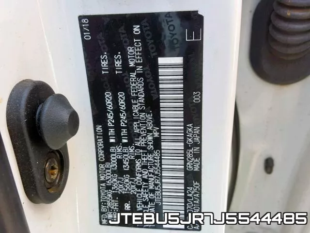 JTEBU5JR7J5544485 фото 2