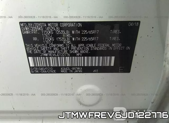 JTMWFREV6JD122776 фото 10