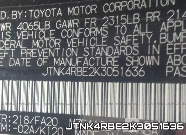 JTNK4RBE2K3051636 фото 10