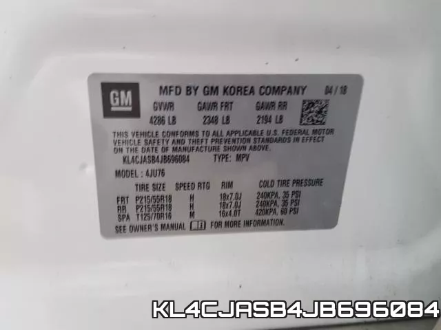 KL4CJASB4JB696084 фото 2