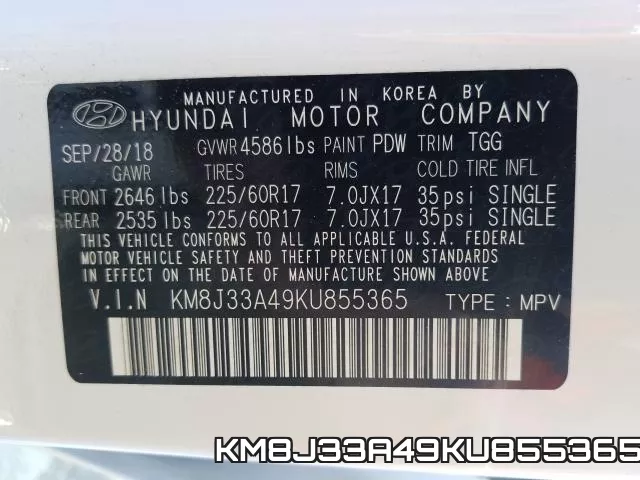 KM8J33A49KU855365 фото 2