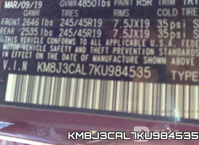 KM8J3CAL7KU984535 фото 10