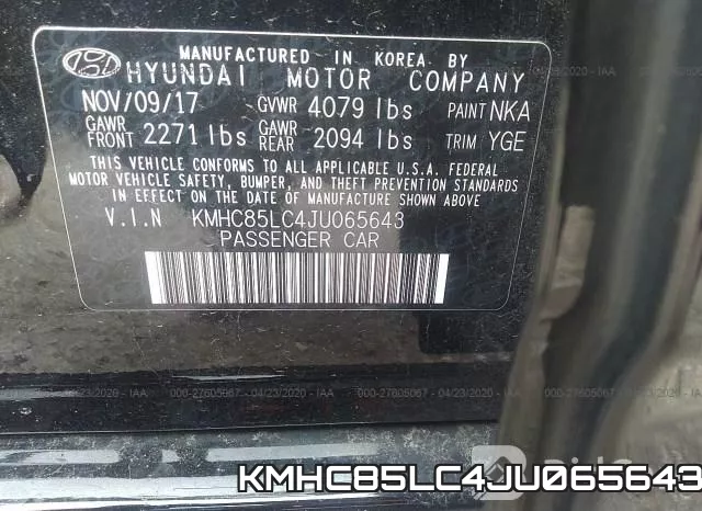KMHC85LC4JU065643 фото 10