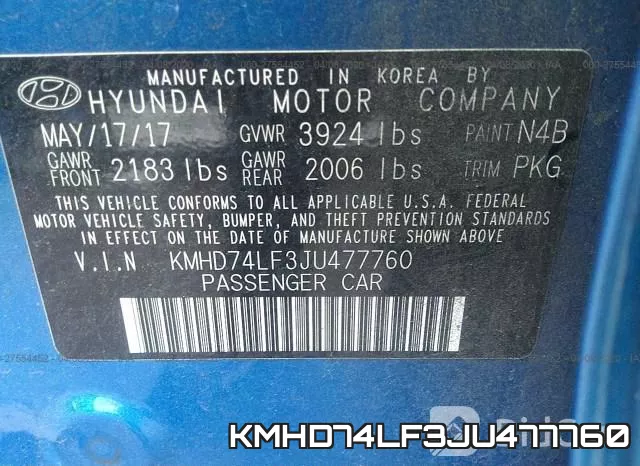 KMHD74LF3JU477760 фото 10