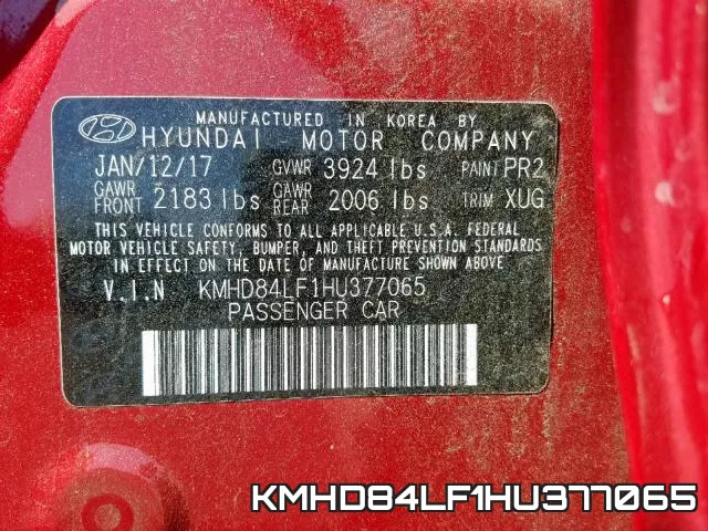 KMHD84LF1HU377065 фото 2