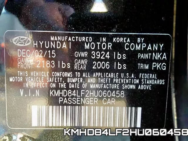 KMHD84LF2HU060458 фото 2
