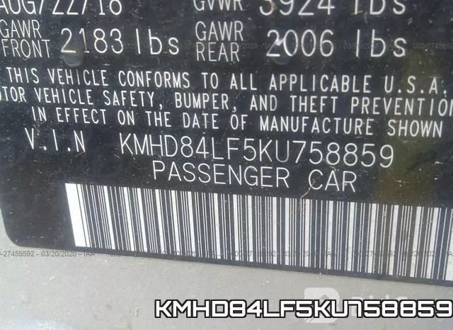 KMHD84LF5KU758859 фото 10