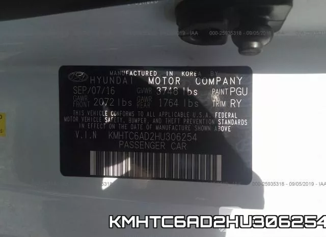 KMHTC6AD2HU306254 фото 10