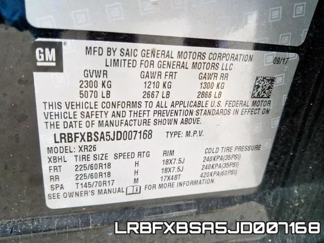 LRBFXBSA5JD007168 фото 2