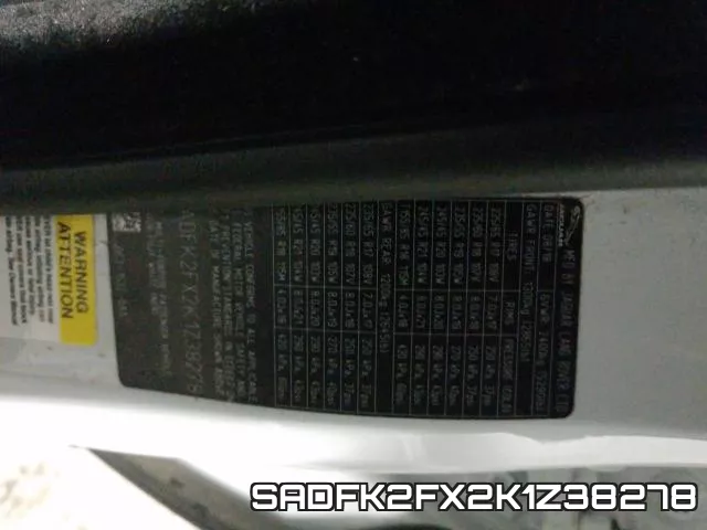 SADFK2FX2K1Z38278 фото 2