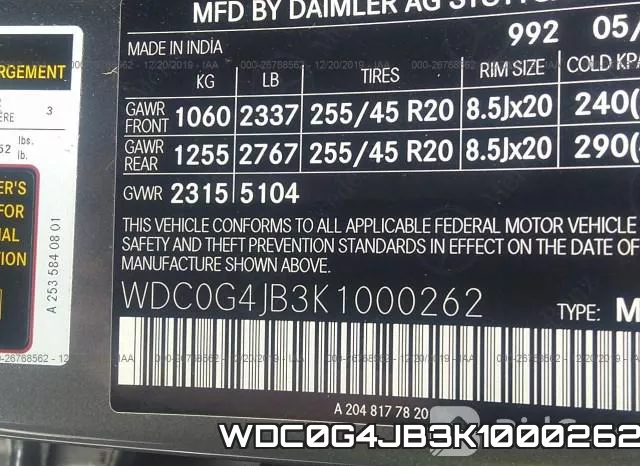 WDC0G4JB3K1000262 фото 10