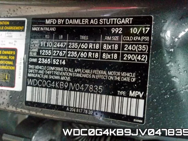 WDC0G4KB9JV047835 фото 2