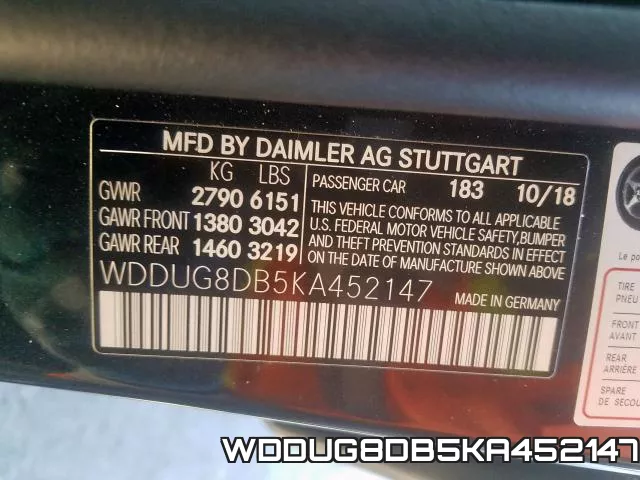 WDDUG8DB5KA452147 фото 2