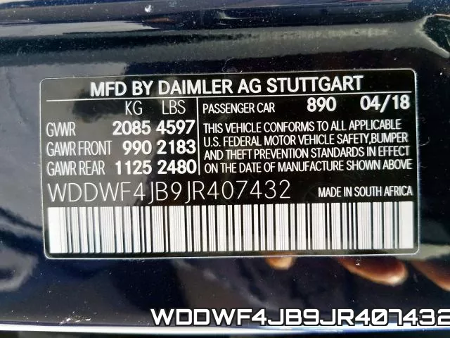 WDDWF4JB9JR407432 фото 2