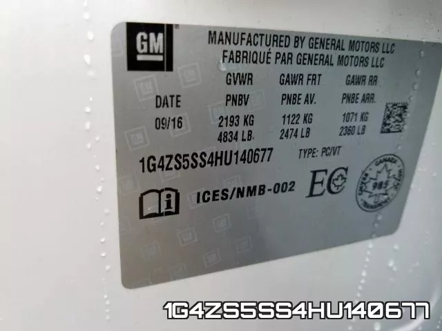 1G4ZS5SS4HU140677 фото 2