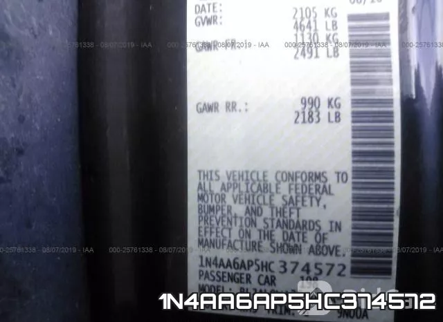 1N4AA6AP5HC374572 фото 10