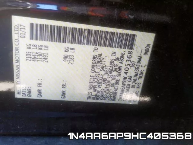 1N4AA6AP9HC405368 фото 2