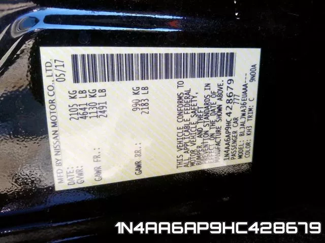 1N4AA6AP9HC428679 фото 2