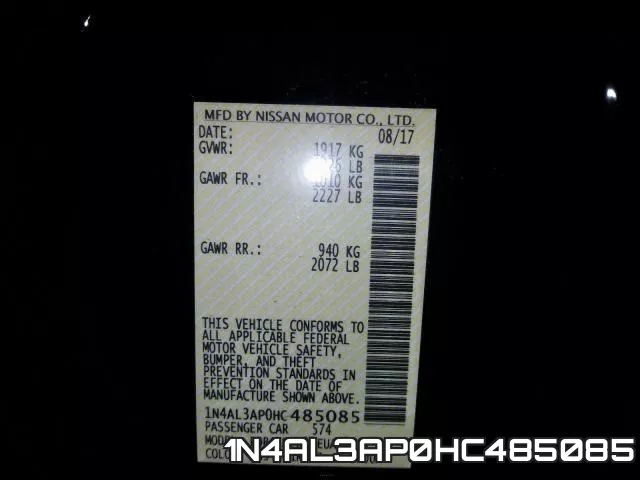 1N4AL3AP0HC485085 фото 2